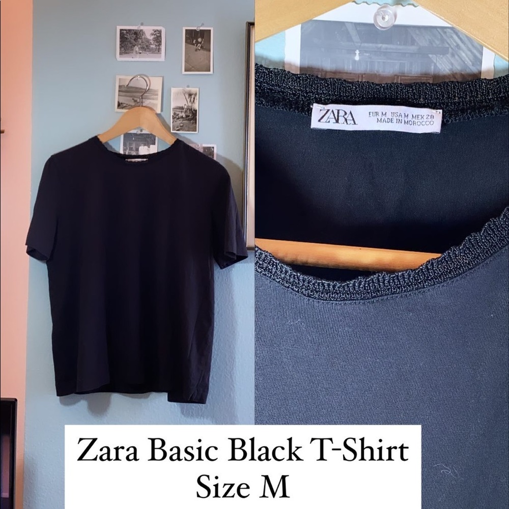Zara basic black tee